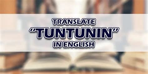 tuntunin in english